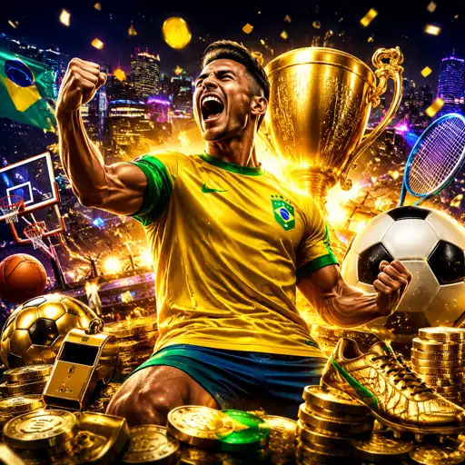 Estádio de futebol à noite com cotações de aposta