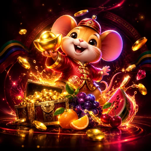 Tela do Fortune Mouse com rato dourado e moedas