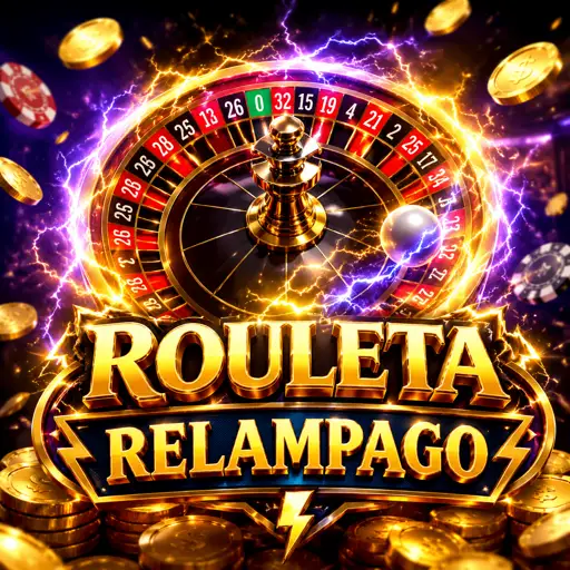 Mesa de Lightning Roulette com raios neon