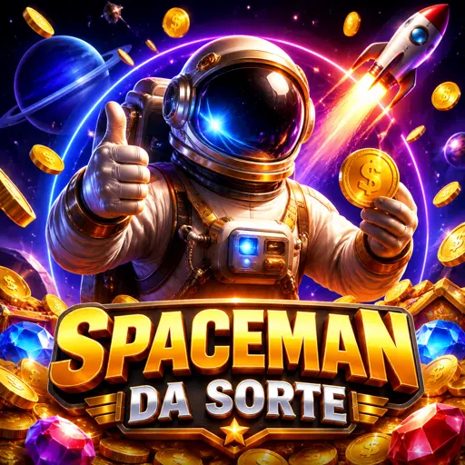 Tela do Spaceman com astronauta flutuando e multiplicador subindo