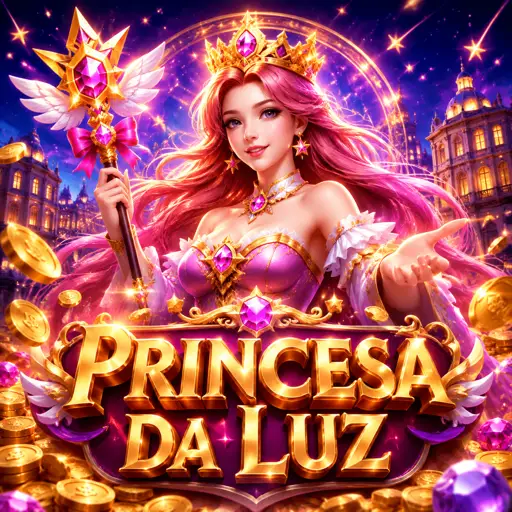 Tela de slot com princesa estelar e multiplicadores flutuantes