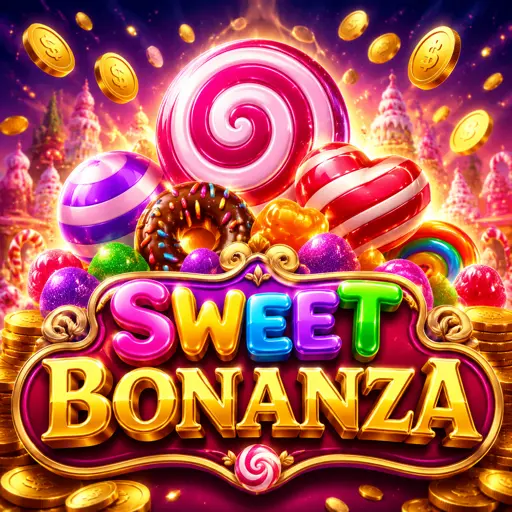 Tela do Sweet Bonanza com doces coloridos